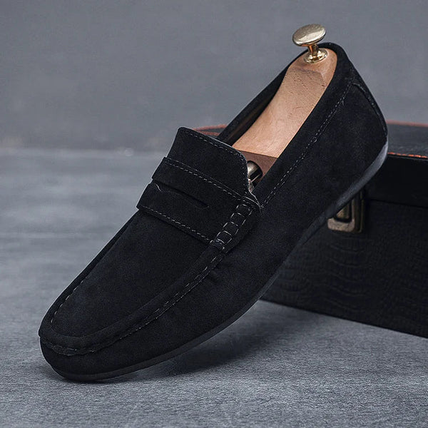 Jacob - Klassiske loafers i semsket skinn for menn