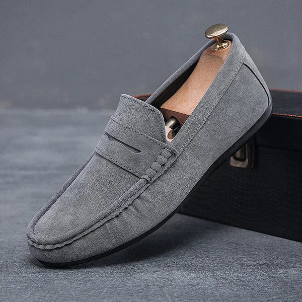 Jacob - Klassiske loafers i semsket skinn for menn