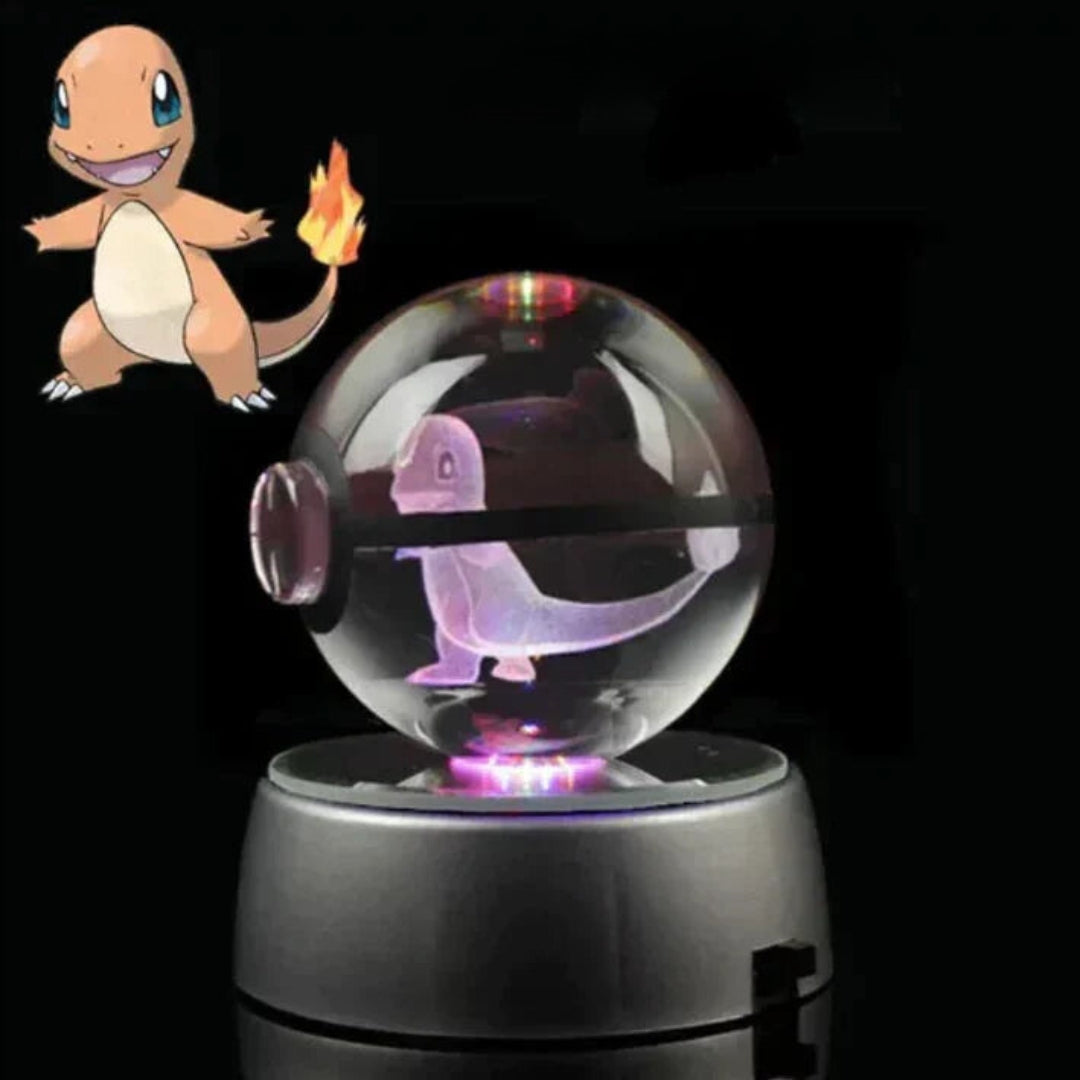 PokéGlow - Krystallkule Ikoniske Pokémon Figurer LED-lampe