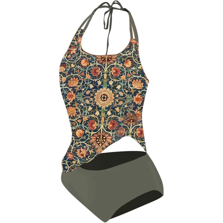 Fiona - Mandala print tankini sett med vanlig bunn