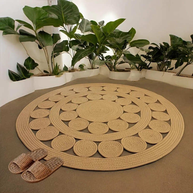 LunaWeave rundt teppe – stilig og naturlig design