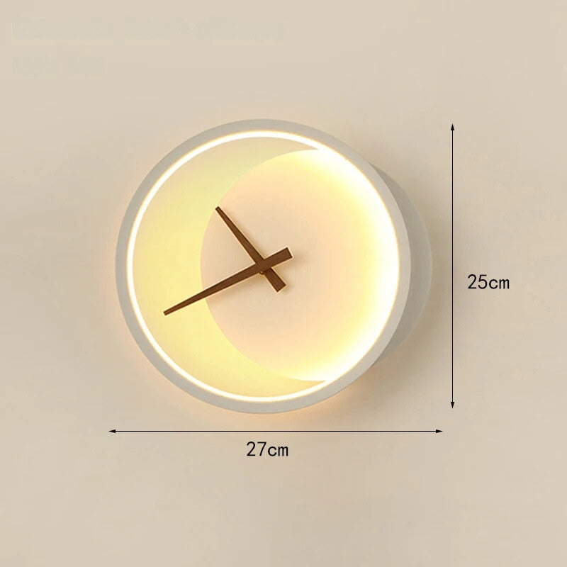 TimeGlow - Moderne LED-veggklokke med LED-lys
