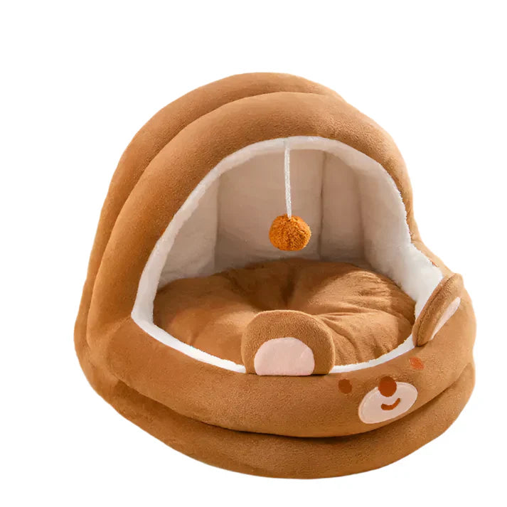 CozyCave - Dyreseng med hette for katter og små hunder
