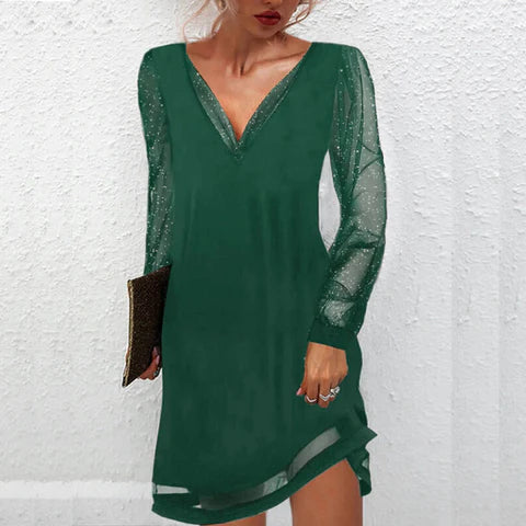 Elvira Midi-kjole - Elegant design med smukke blondedetaljer