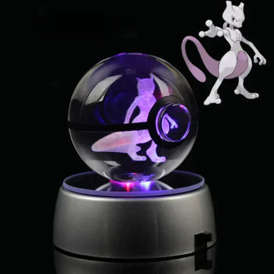 PokéGlow - Krystallkule Ikoniske Pokémon Figurer LED-lampe