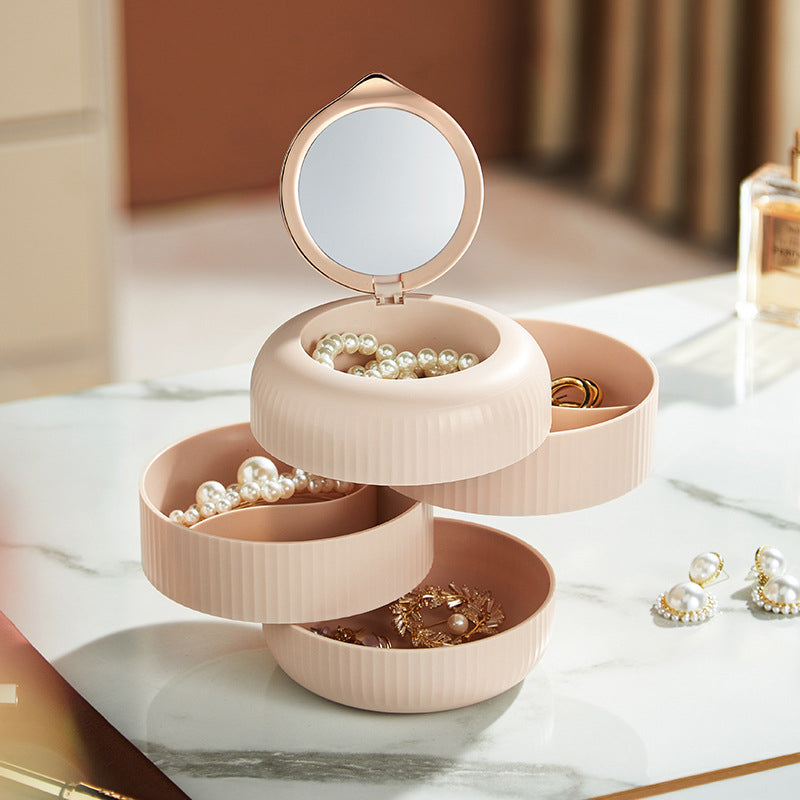 Eleganz stablebar smykkeskrin – praktisk oppbevaring med speil og elegant design