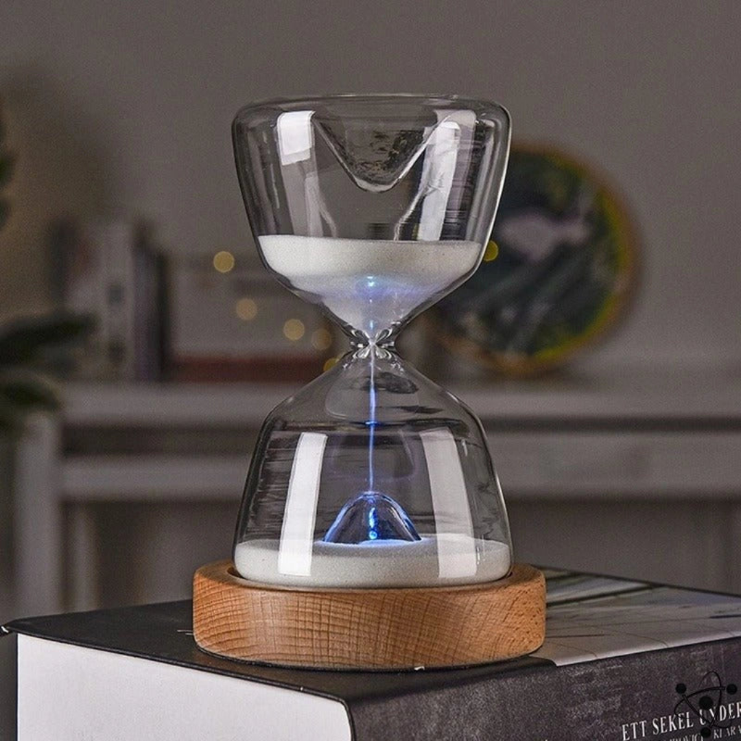 GlowTime fjernstyrt timeglass – Magisk timer med flerfargede LED-lys