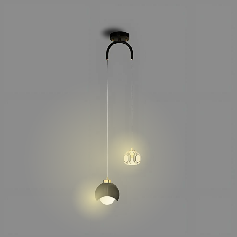 KrystaLume Elegant LED-pendel i krystall - sofistikert glød og tidløs eleganse