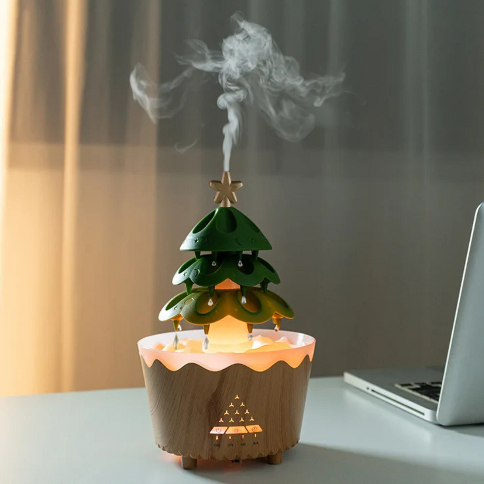 EverGlow - Festlig trediffusor Aromaterapi LED-lys og fjernkontroll