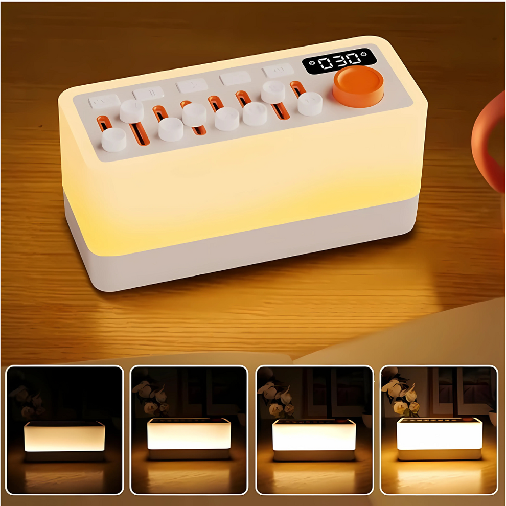 GlowTime - Minimalistisk digital vekkerklokke med varmt nattlys