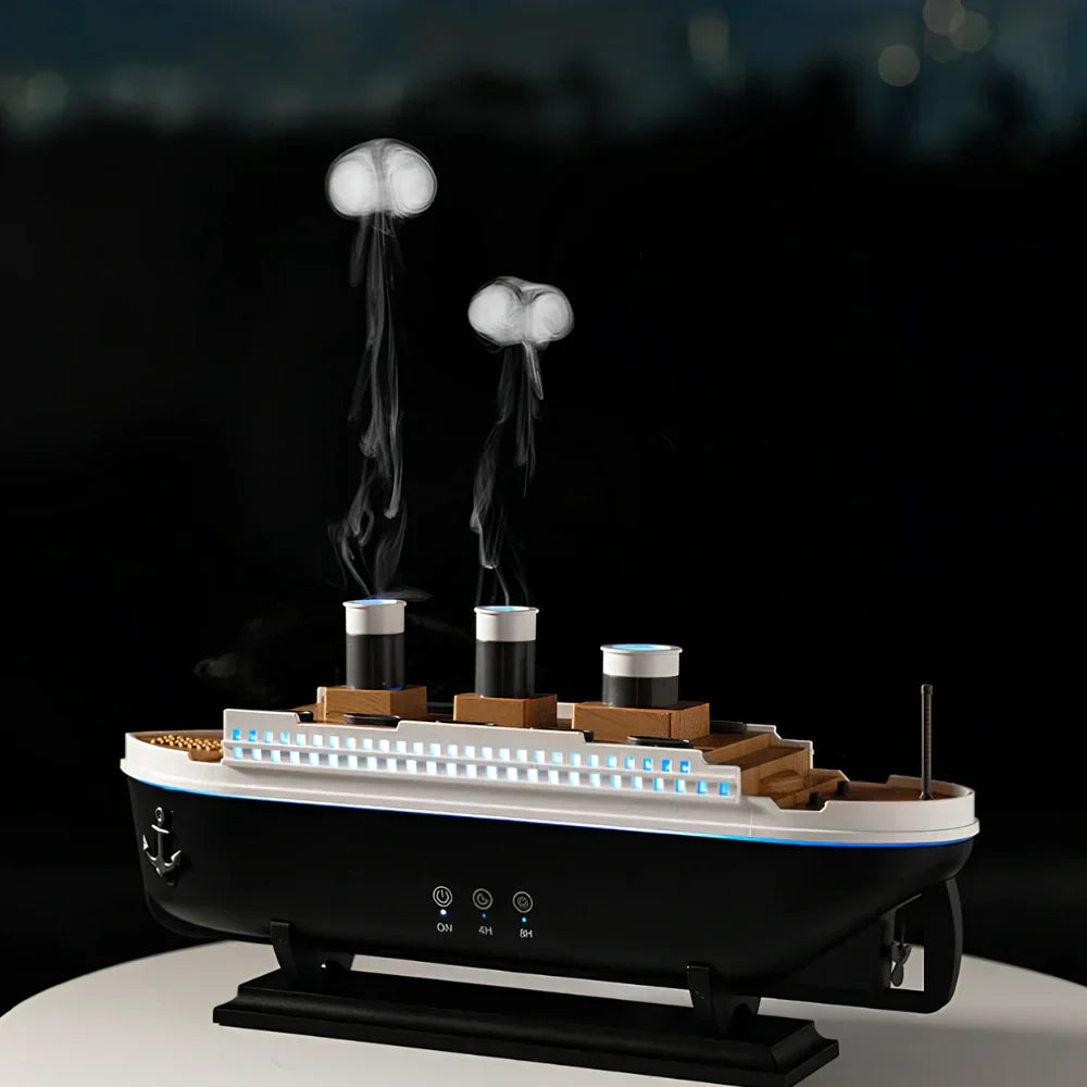 Titanisk LED skipslampe med fjernkontroll og tak