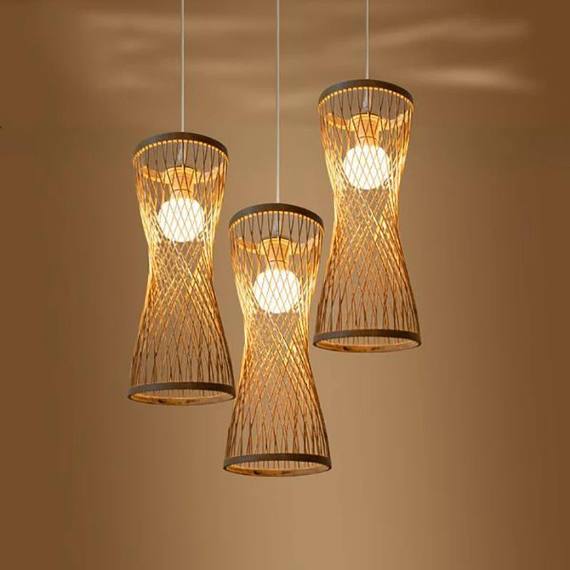 Aura-lampe i bambus