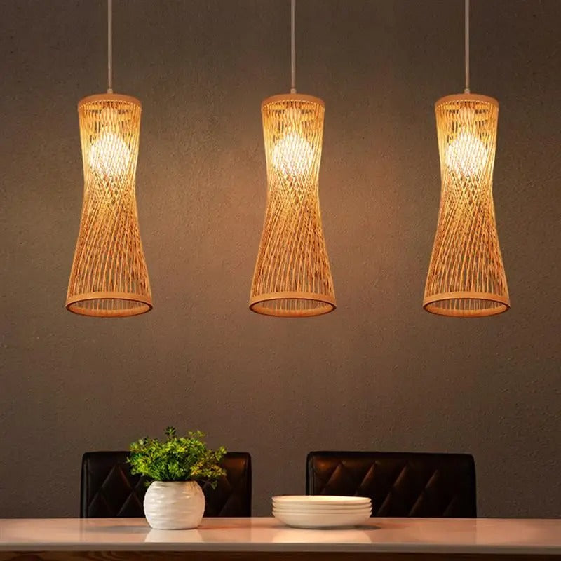 Aura-lampe i bambus