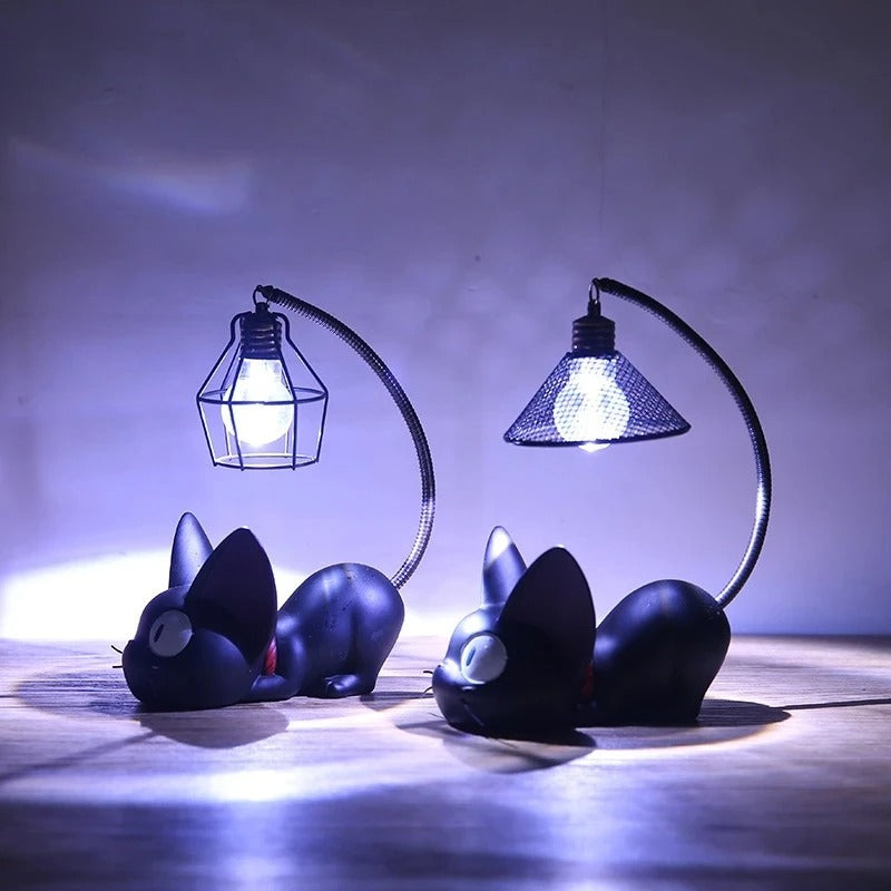 LumiPaws - Bedårende, svart kattelampe med fleksibelt baklys