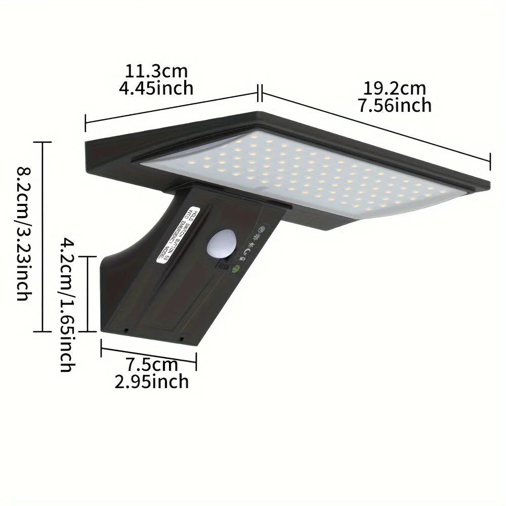 LumiGuard solcelledrevet vegglampe med bevegelsessensor