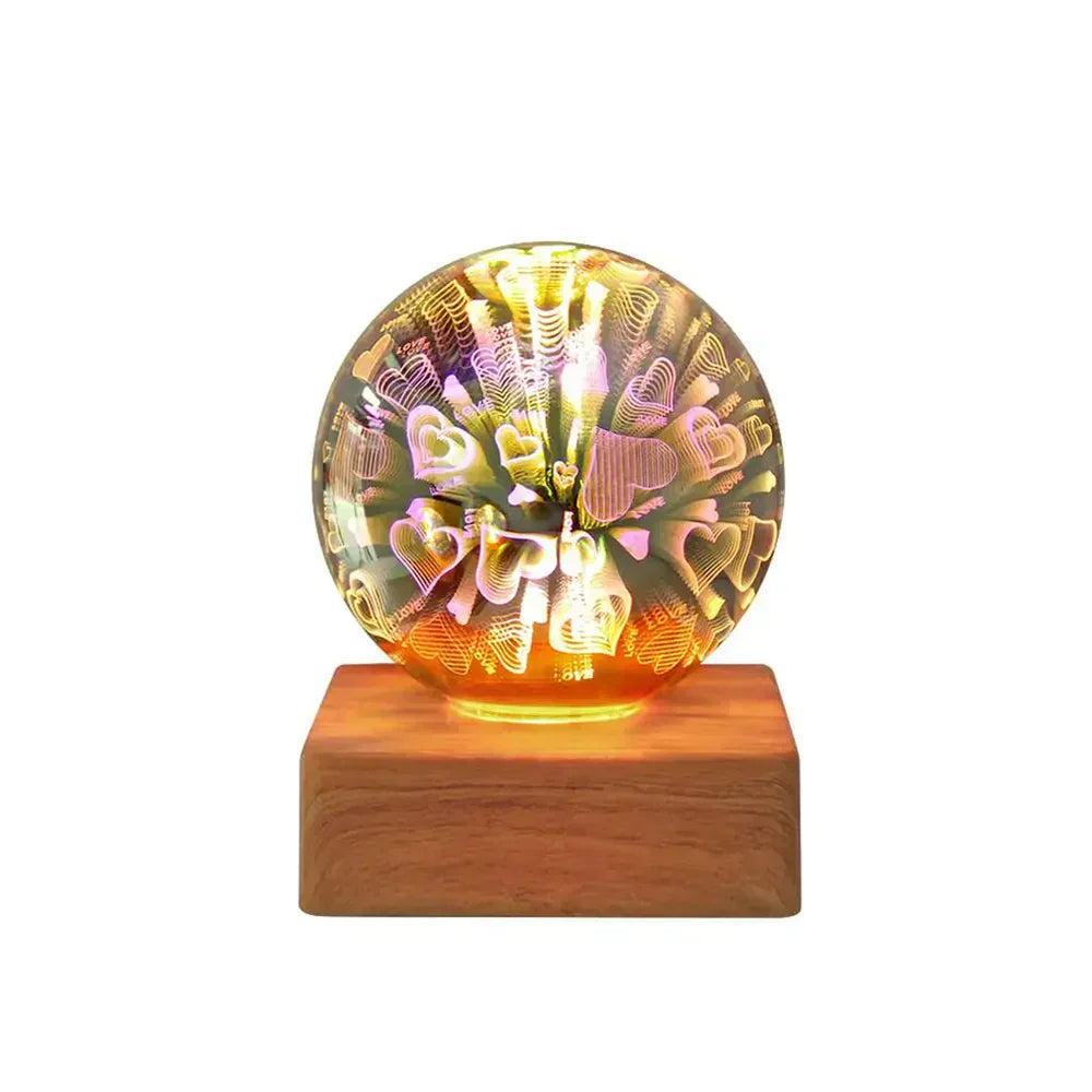 GlowSphere USB-krystallkule-lampe - magisk atmosfære på soverommet