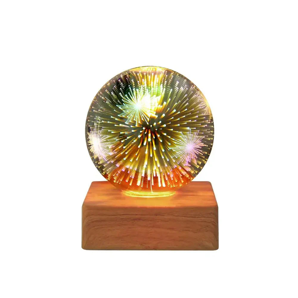 GlowSphere USB-krystallkule-lampe - magisk atmosfære på soverommet