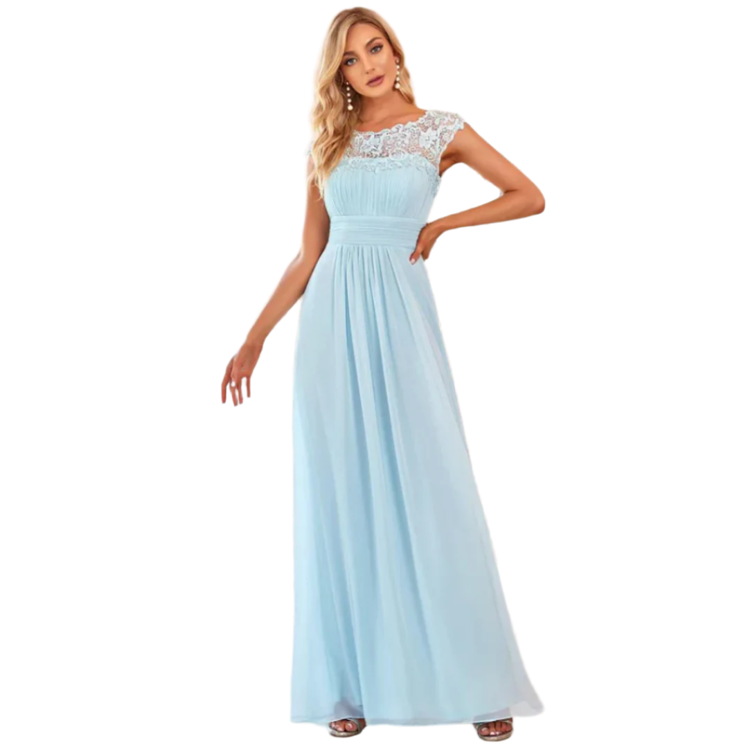 Elegant maxikjole med plisserte ermer – tidløs stil for kvinner