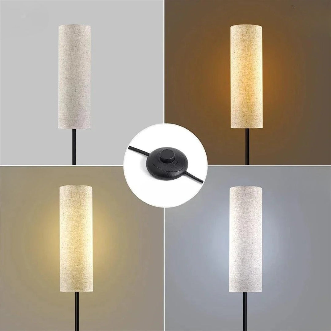 LumiCyl – Moderne gulvlampe med sylindrisk stoffskjerm