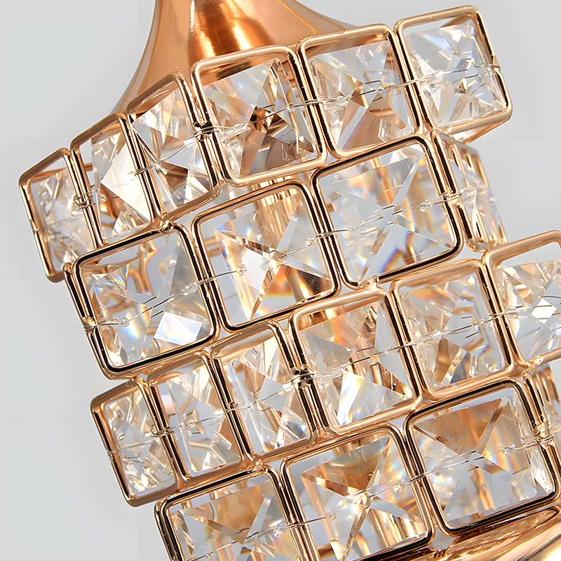 CrystGlow - Gull krystallinspirert nattbordslampe