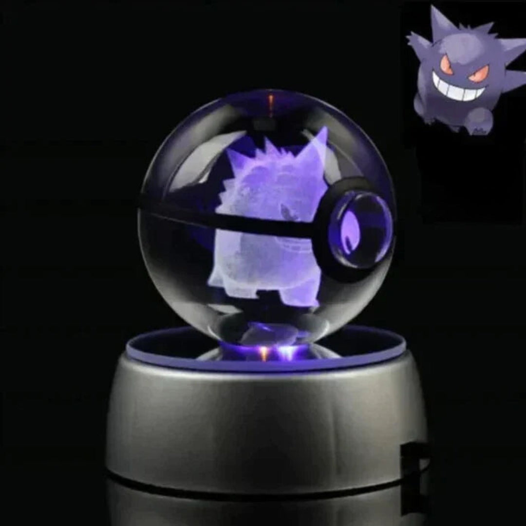 PokéGlow - Krystallkule Ikoniske Pokémon Figurer LED-lampe