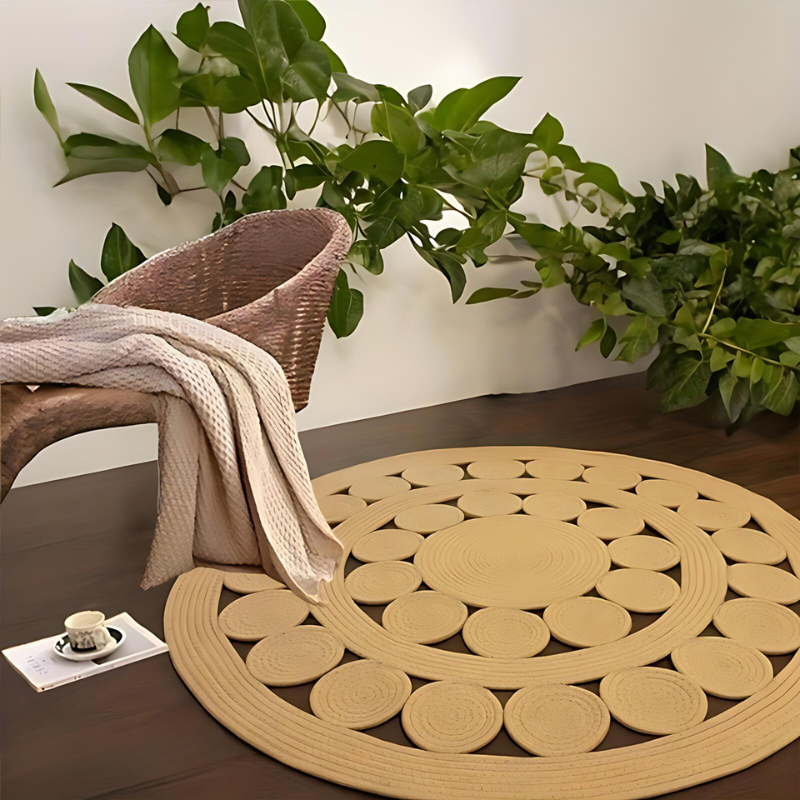 LunaWeave rundt teppe – stilig og naturlig design