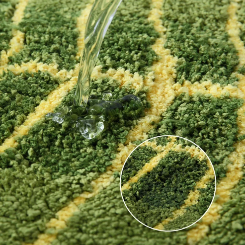 LeafLuxe- Oval dørmatte Naturinspirert plysjteppe