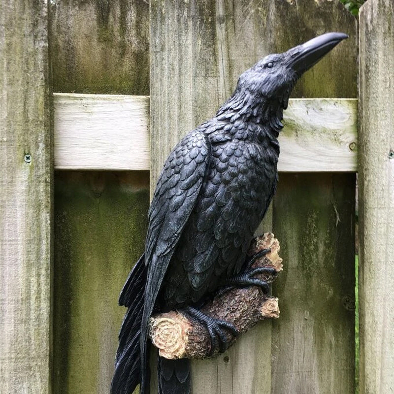 Noctura - Realistisk dekorativ ravn - stemningsfull dekorasjon for hjem og hage