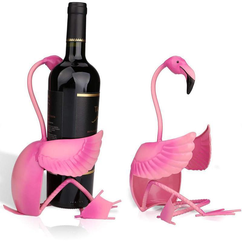 WineFlare Unik vinholder med flamingo og dekorasjoner