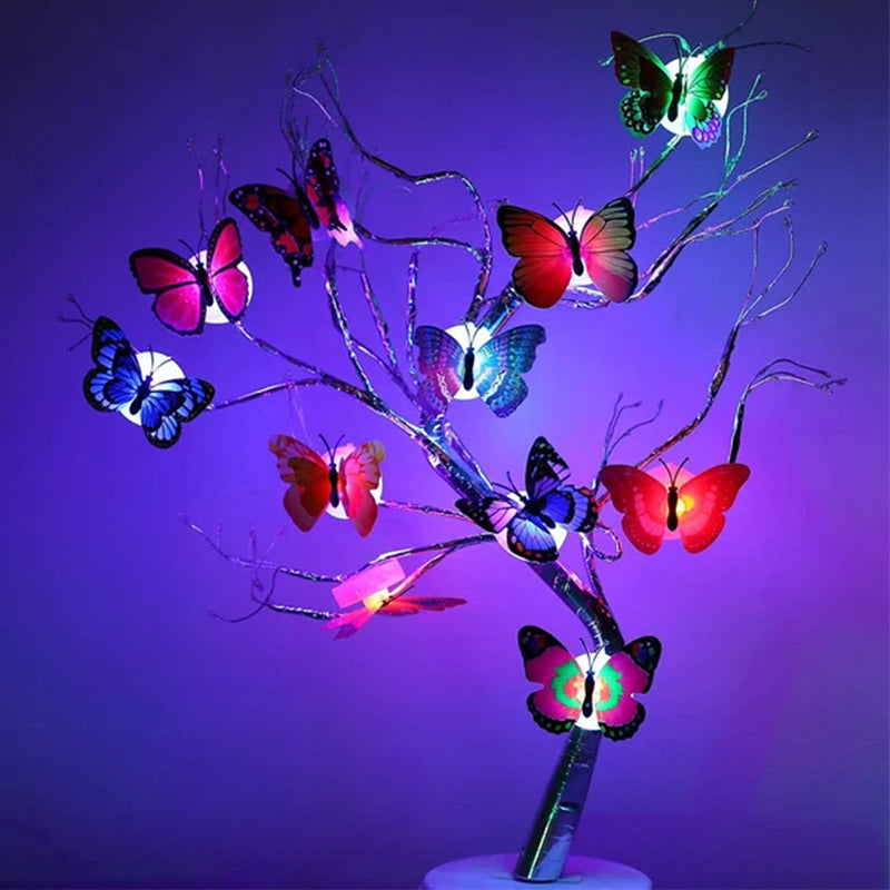 LumiWings - 3D fargerik LED sommerfugl nattlys