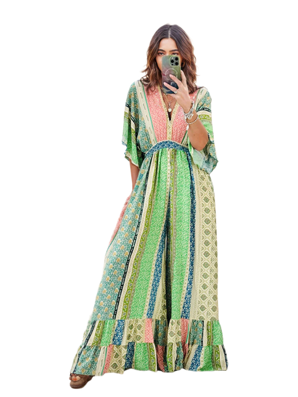 Alina Boho Jumpsuit - Komfortabel jumpsuit for kvinner i bohemstil