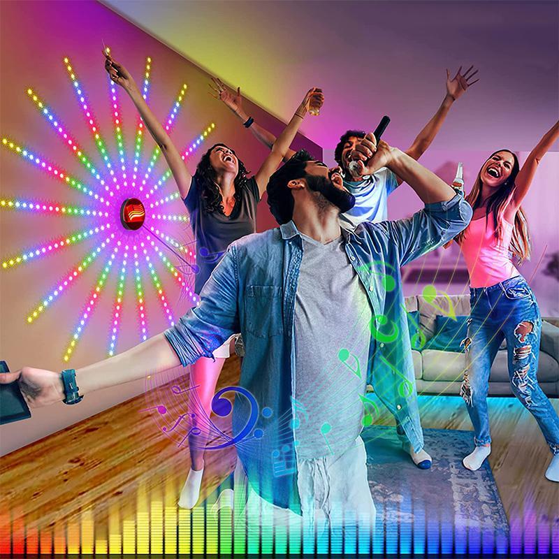 GlowArt Smart LED-vegglampe med fjernkontroll og DIY-lysinnstillinger