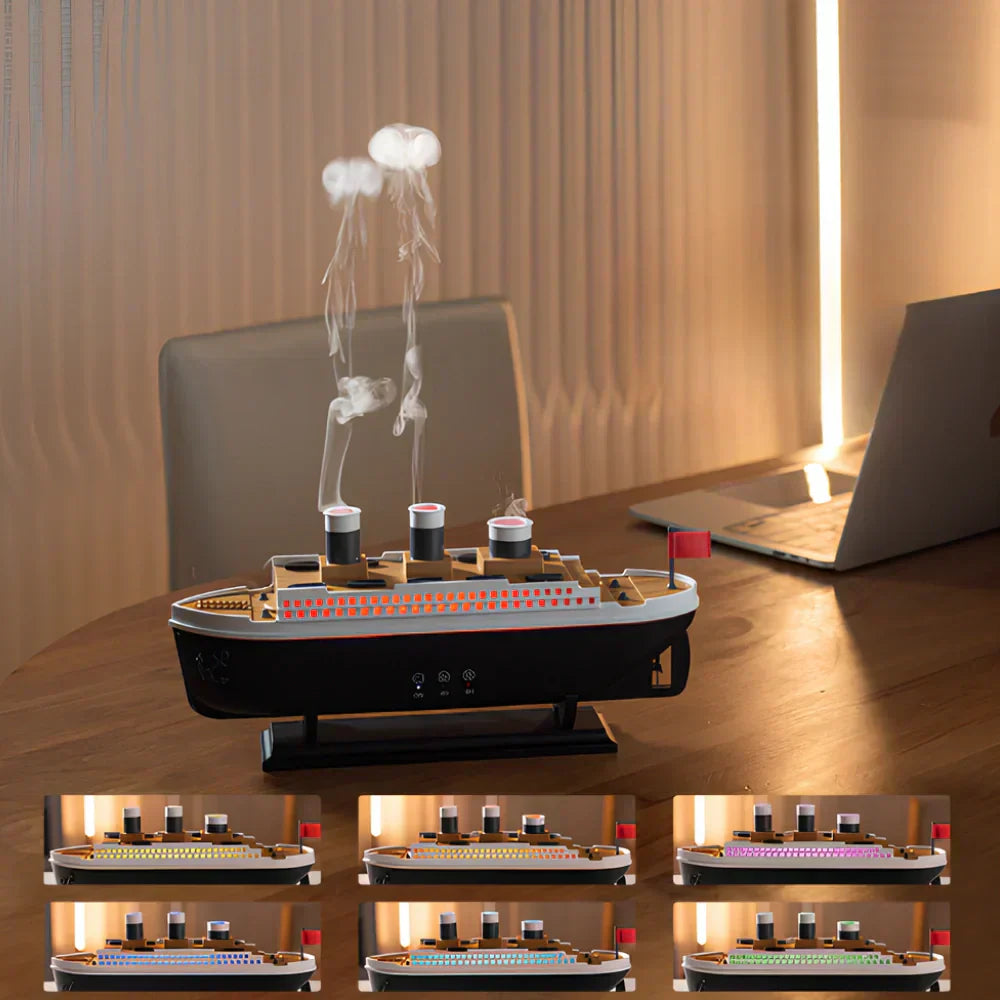 Titanisk LED skipslampe med fjernkontroll og tak