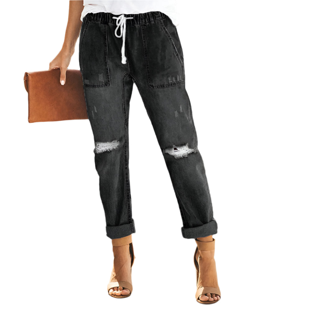 DenimEase – Moderne jeans for kvinner med elastisk linning