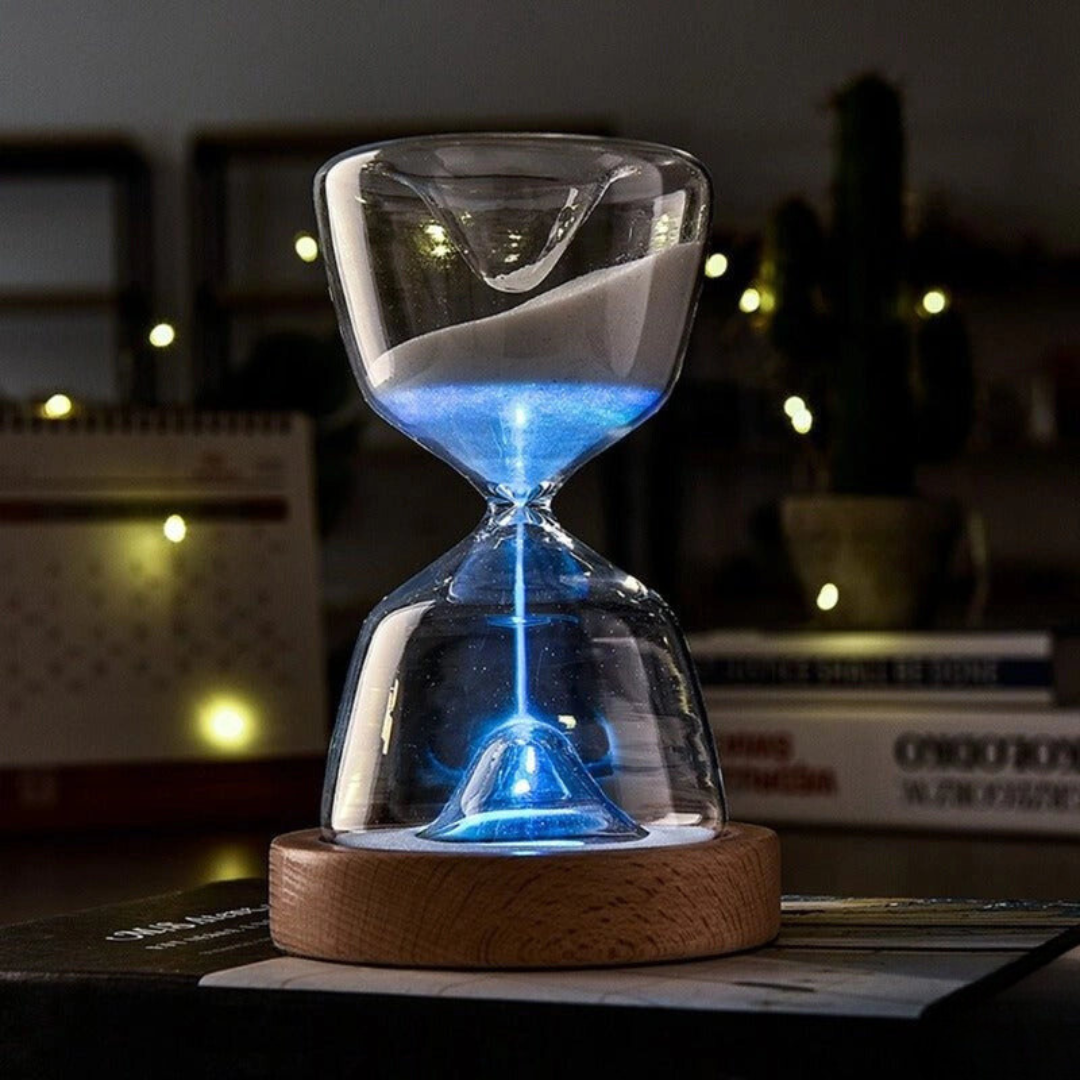 GlowTime fjernstyrt timeglass – Magisk timer med flerfargede LED-lys