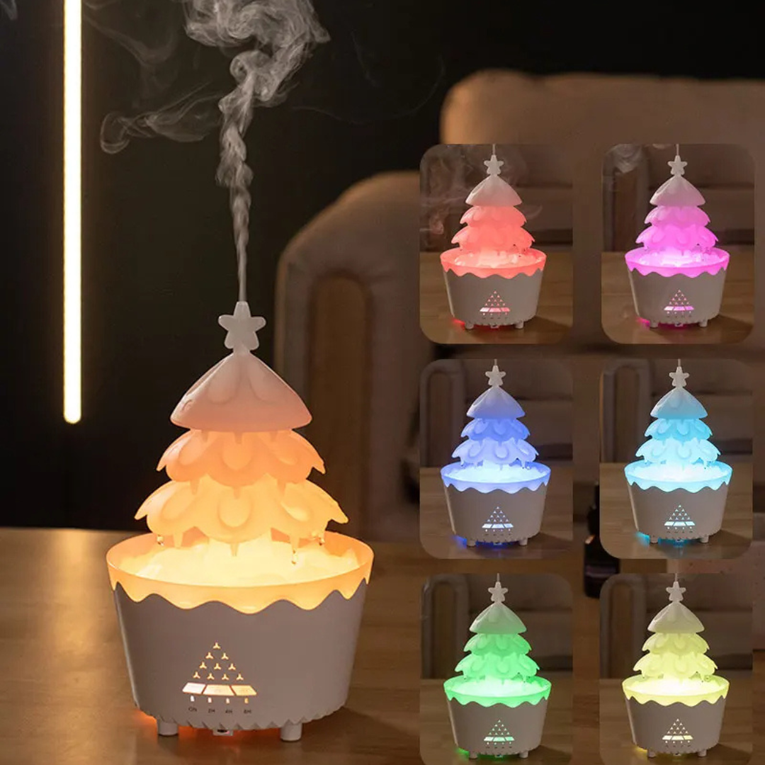 EverGlow - Festlig trediffusor Aromaterapi LED-lys og fjernkontroll
