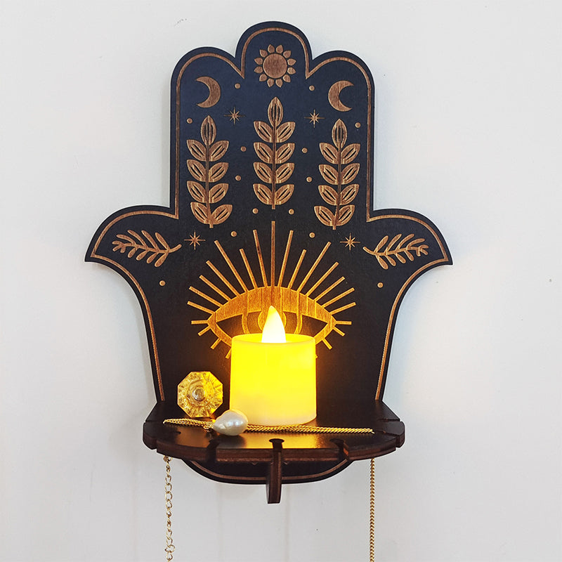 Gothic Decor - Mystiske vegghyller med lysestaker