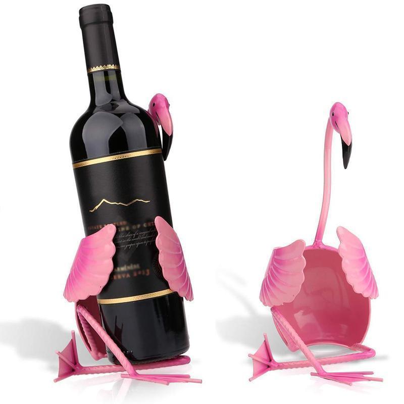WineFlare Unik vinholder med flamingo og dekorasjoner