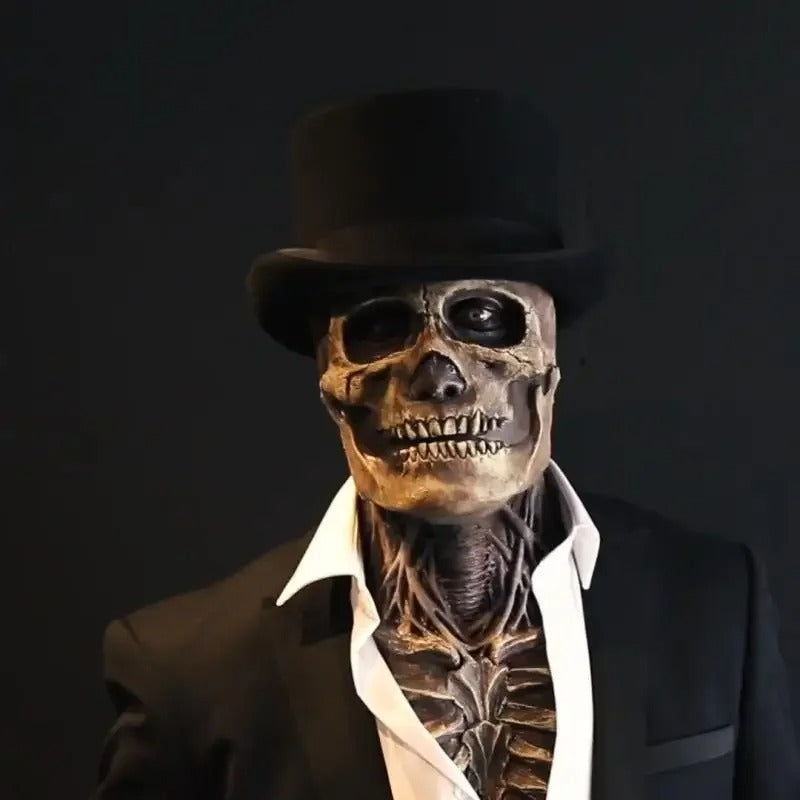 Dødens skygge - ultrarealistisk halloween-skeletkostume