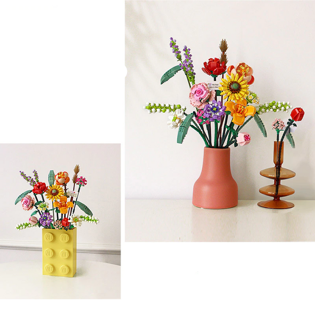 FloraBloom - 3D-blomsterbukett for rolige rom