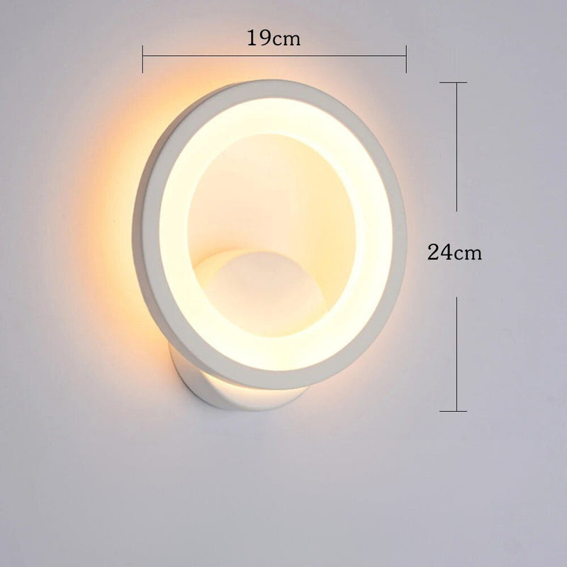 Moderne rund LED-vegglampe