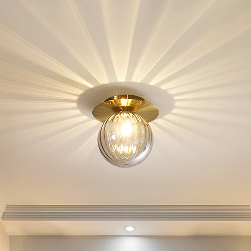 GoldenGlow - Amber glass taklampe for innfelt bruk