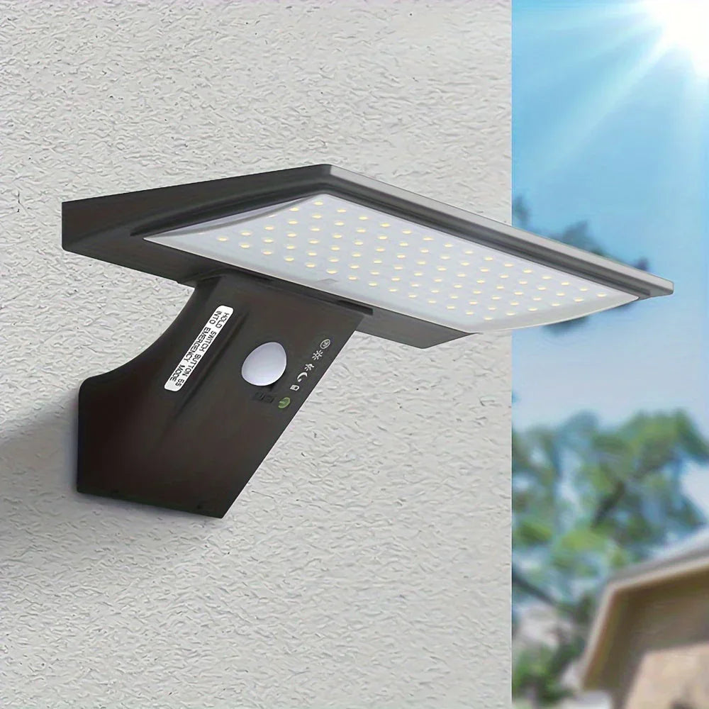 LumiGuard solcelledrevet vegglampe med bevegelsessensor