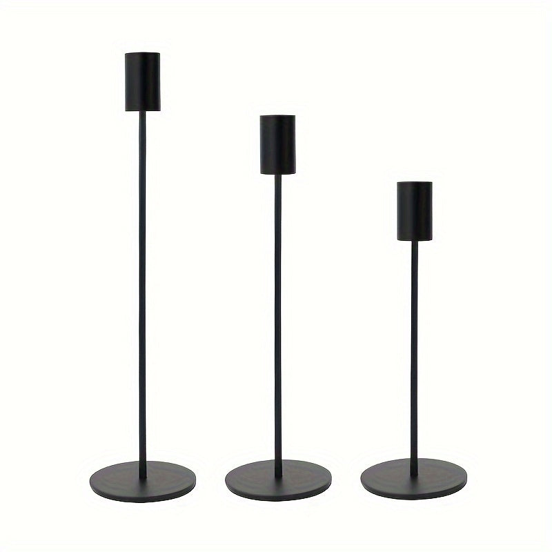 LumiÉlan 3-delt lysholdersett – Eleganse og unik dekorasjon for bordet ditt