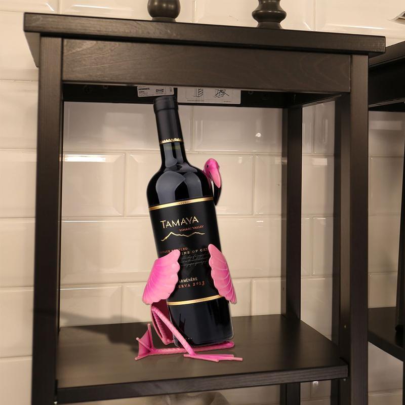 WineFlare Unik vinholder med flamingo og dekorasjoner