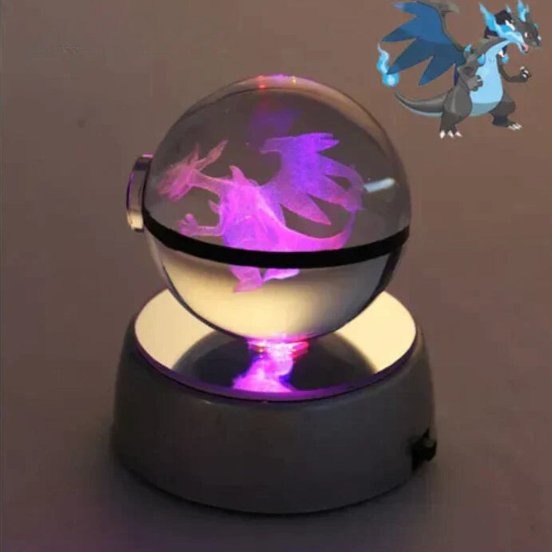 PokéGlow - Krystallkule Ikoniske Pokémon Figurer LED-lampe