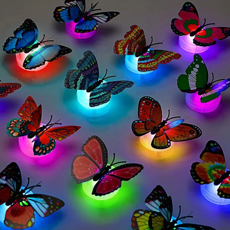 LumiWings - 3D fargerik LED sommerfugl nattlys