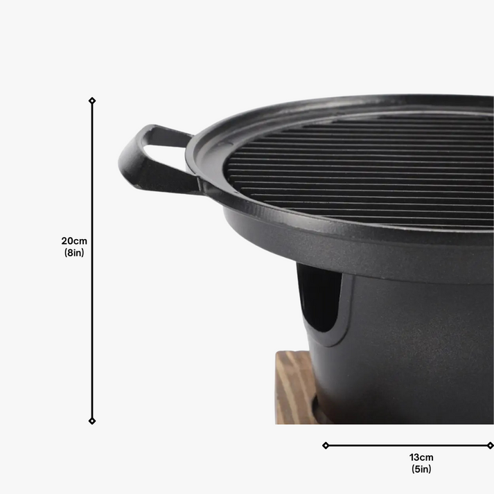 GrillMate- Bærbar grill med trebunn
