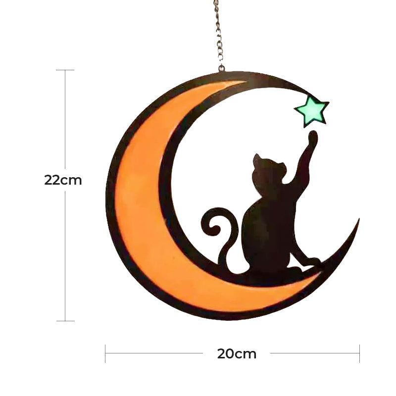 MysticPaws katt og halvmåne-lampe - magisk stemningslys for koselig innredning