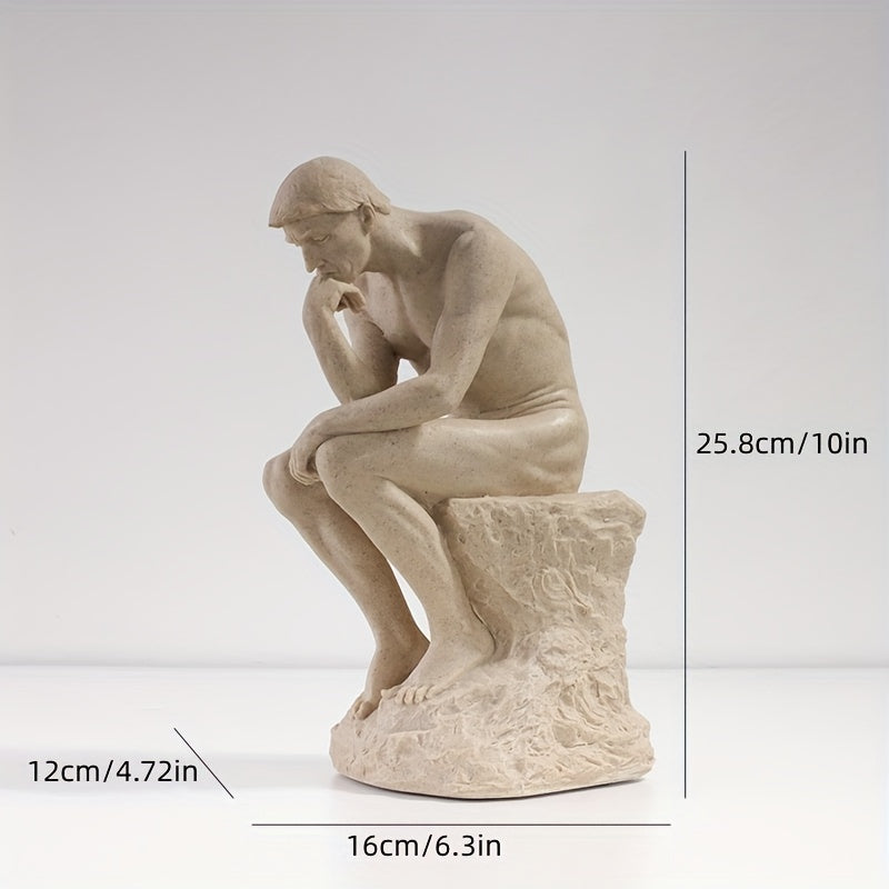 TheThinker - Sittende metallskulptur